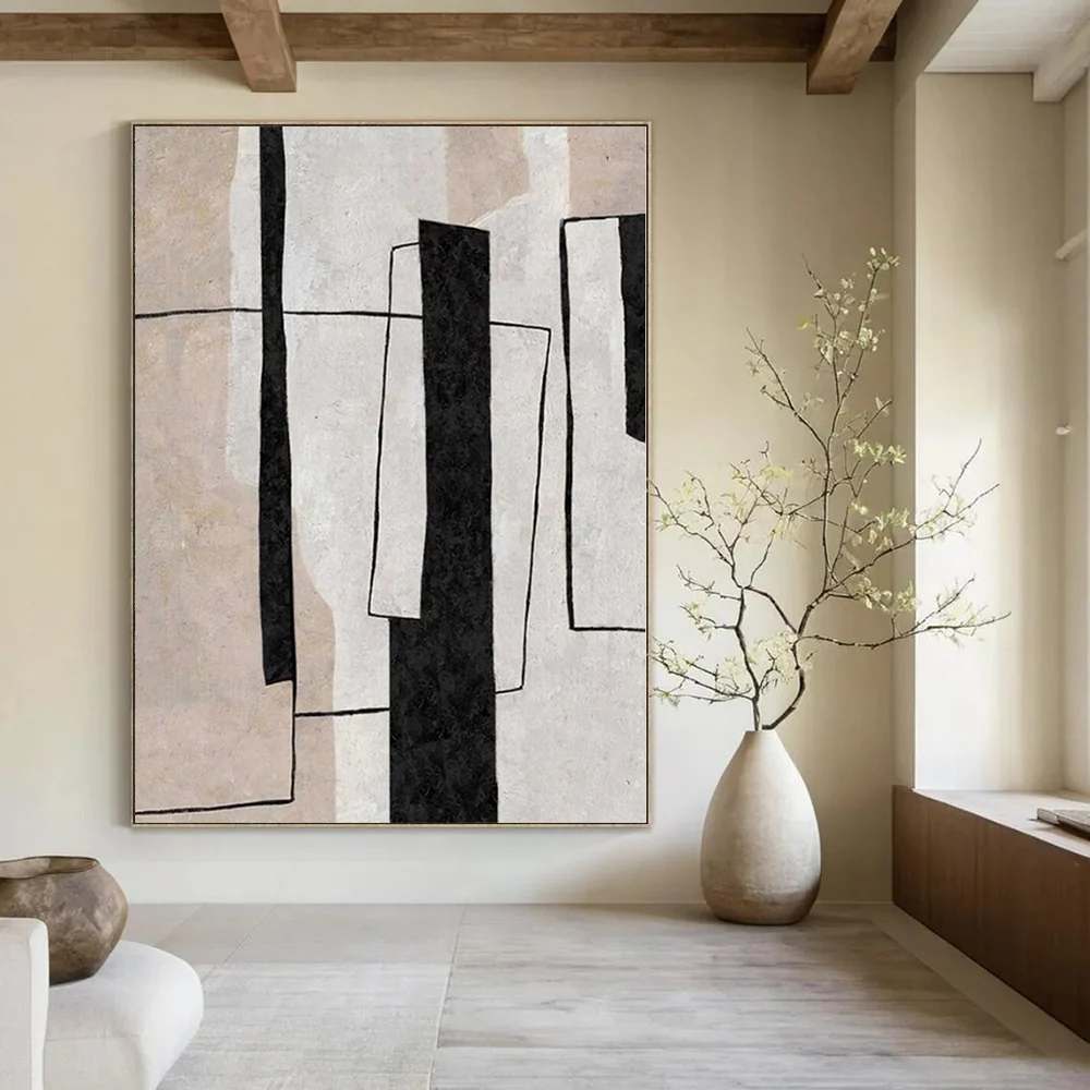 Abstract Hand-painted Modern Sellers Geometric Abstract Canvas Wall Art VG04X